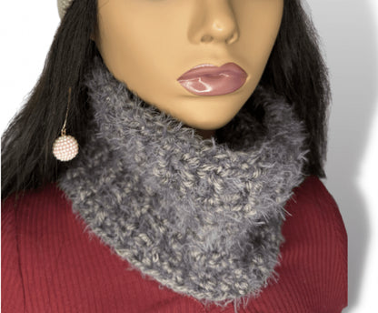 Gray Lilac soft neck warmer